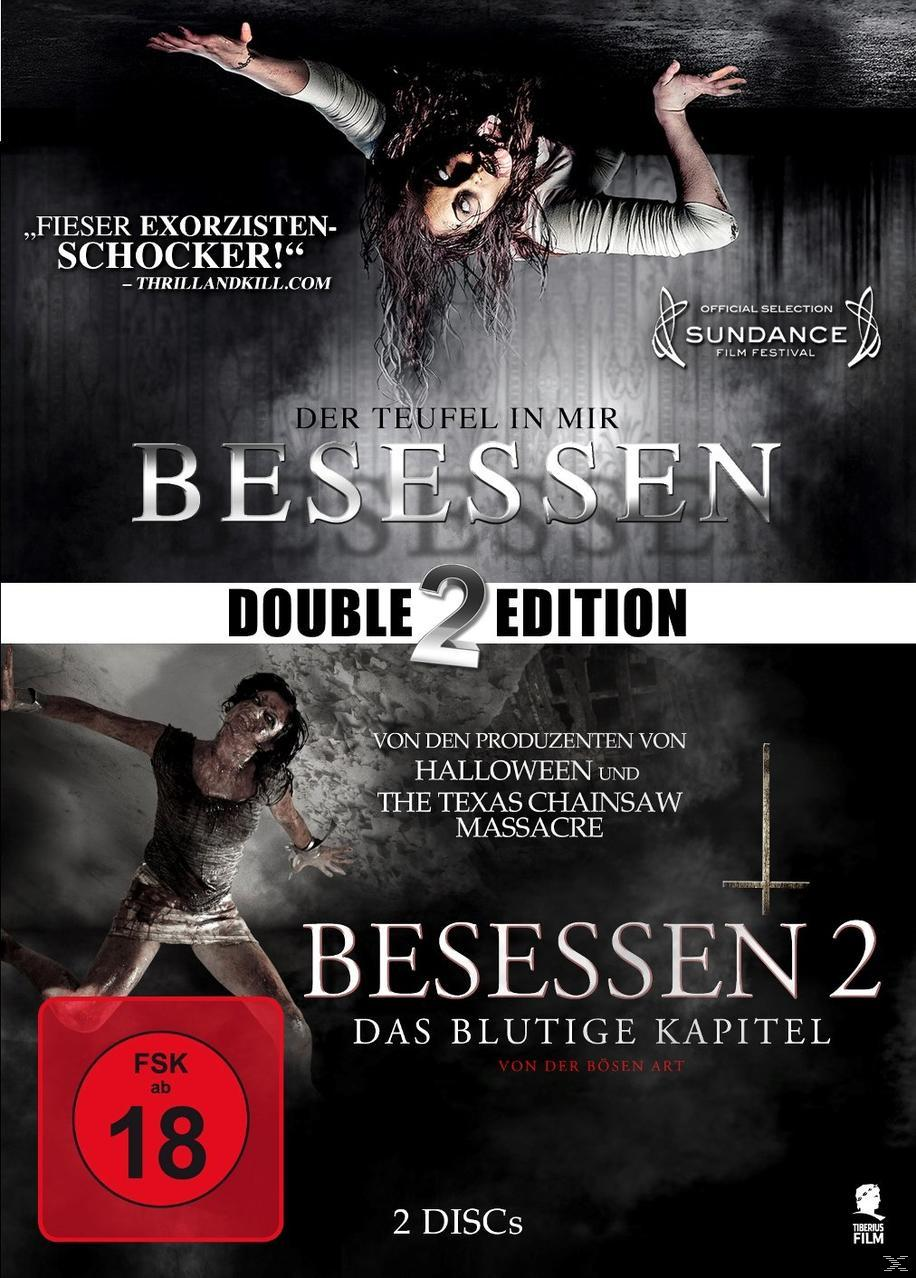 DVD-Cover für den Film "Besessen" mit einer Frau und Text auf Deutsch. Double Edition.