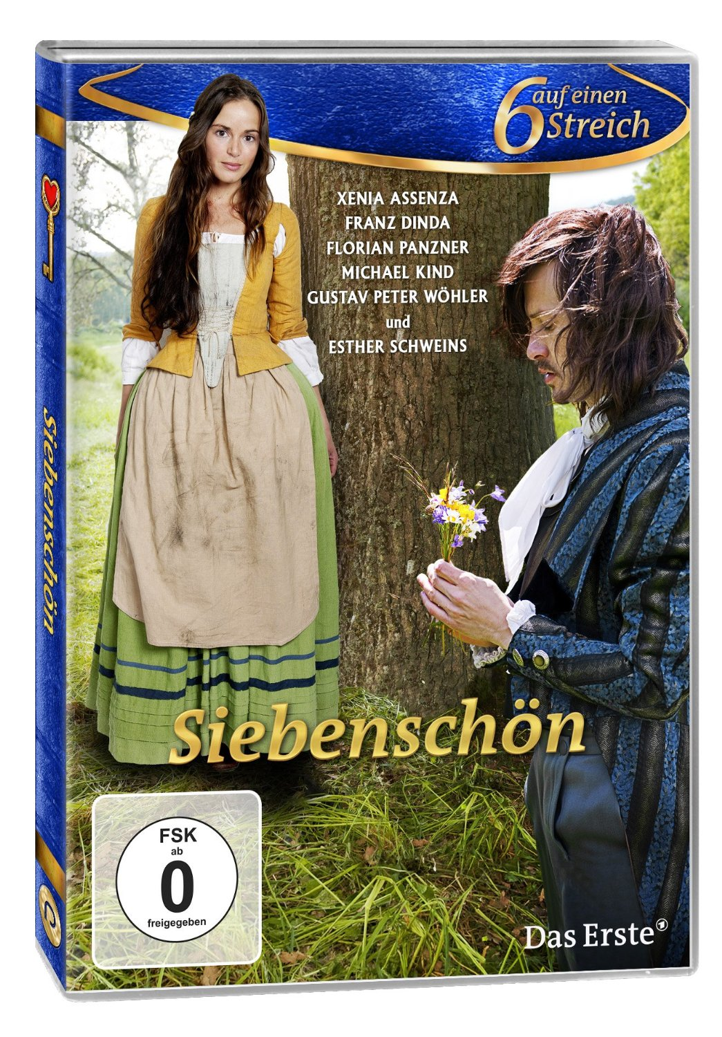 DVD-Cover mit einem Mann und einer Frau in historischen Kostümen, Text auf Deutsch.