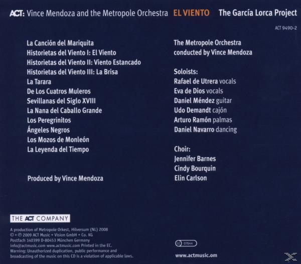 Vince Mendoza - El Viento-The Garcia Lorca Project  - (CD)