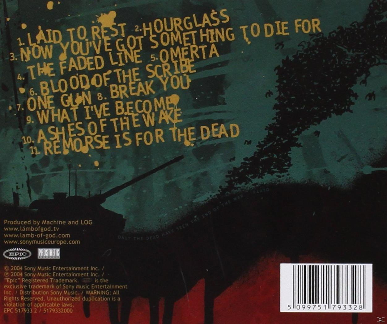 Album-Rückseite mit Songtiteln, einem Panzer und einem Barcode.