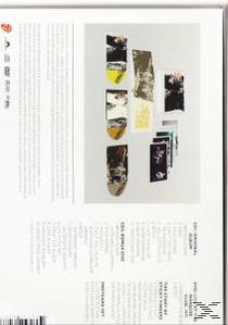 Rückseite eines Rolling Stones-Albums mit abstrakten Bildern und Text. Weißer Hintergrund.
