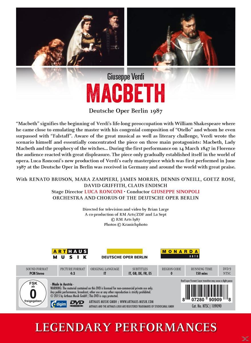 Mara Zampieri, James Morris, Dennis O'neill, Orchester Der Deutschen Oper Berlin, Bruson Renato - Macbeth  - (DVD)