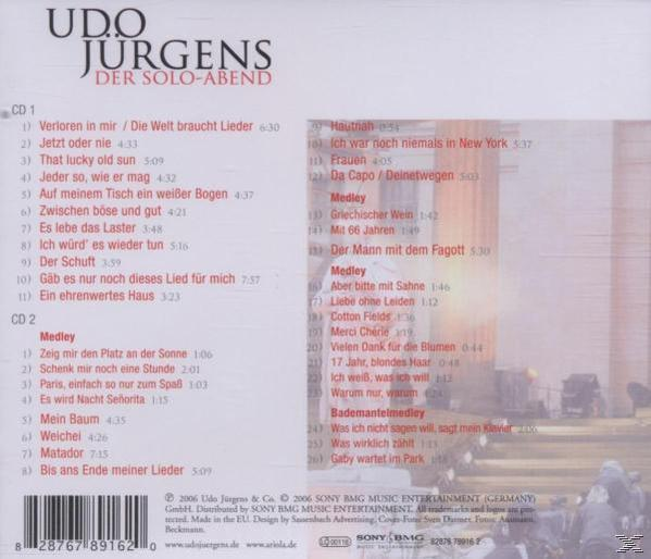 Albumcover mit Titelliste und dem Künstler Udo Jürgens.