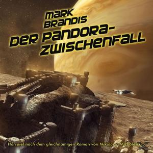 Albumcover: 'Der Pandora-Zwischenfall'. Illustration einer Raumstation mit Raumschiff.
