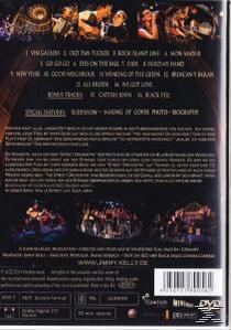 DVD-Rückseite mit Bildern und deutschem Text, mit Konzert- und Bandinformationen.