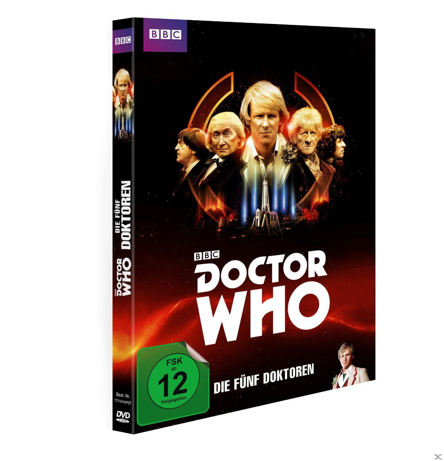 DVD-Cover: Doctor Who-Schauspieler auf dunklem Hintergrund mit roten und goldenen Akzenten.
