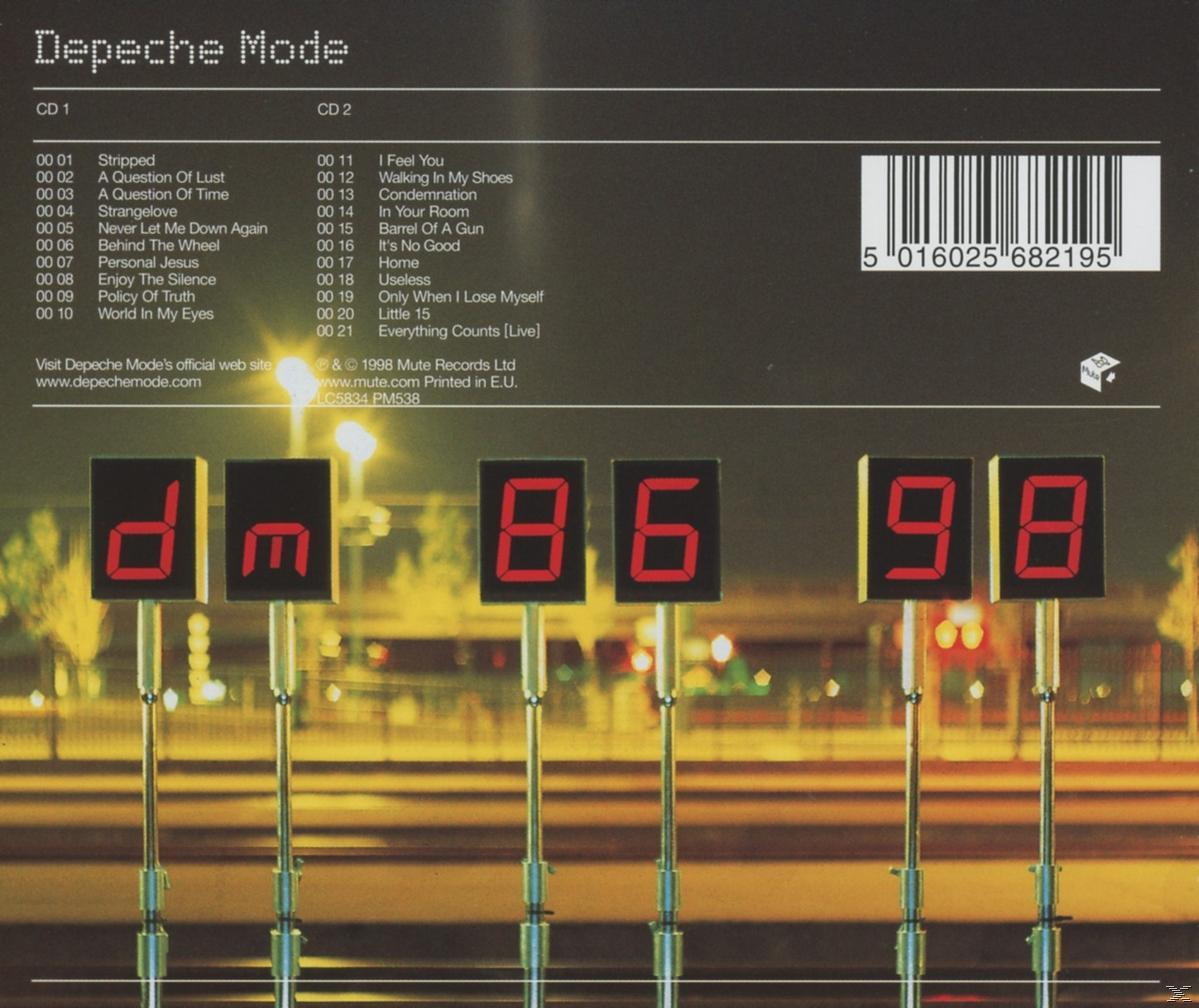 Album hátlap: a dalok listája és egy vonalkód. A zenekar neve Depeche Mode. Az év 98.