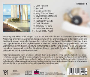 Rückseite eines CD-Cases mit Titelliste, Text und einer Person.