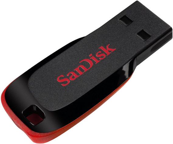 SANDISK Sandisk Cruzer Blade fekete/vörös 128Gb pendrive (124043) (SDCZ50-128G-B35)