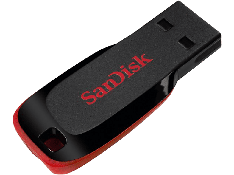 SANDISK Sandisk Cruzer Blade fekete/vörös 128Gb pendrive (124043) (SDCZ50-128G-B35)