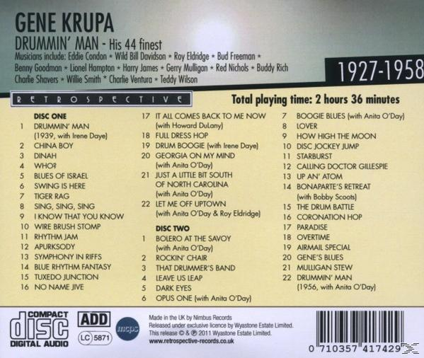 Gene Krupa - Drummin' Man  - (CD)