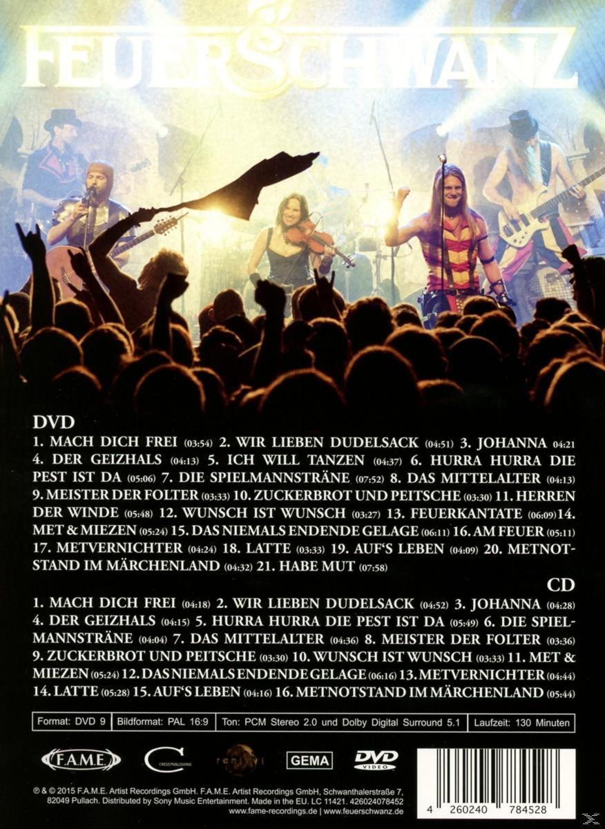 DVD-Cover, Band spielt auf der Bühne, Publikum davor, deutscher Text, schwarzer Hintergrund.