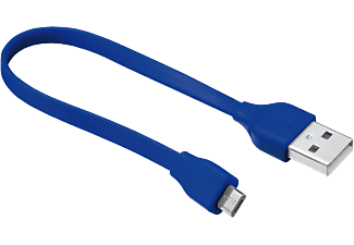 TRUST Flat micro-USB kék töltő/adatkábel 20cm (20140)