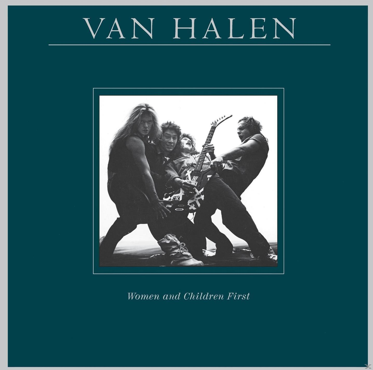 Albumcover mit der Band Van Halen. Der Titel lautet 'Women and Children First'.