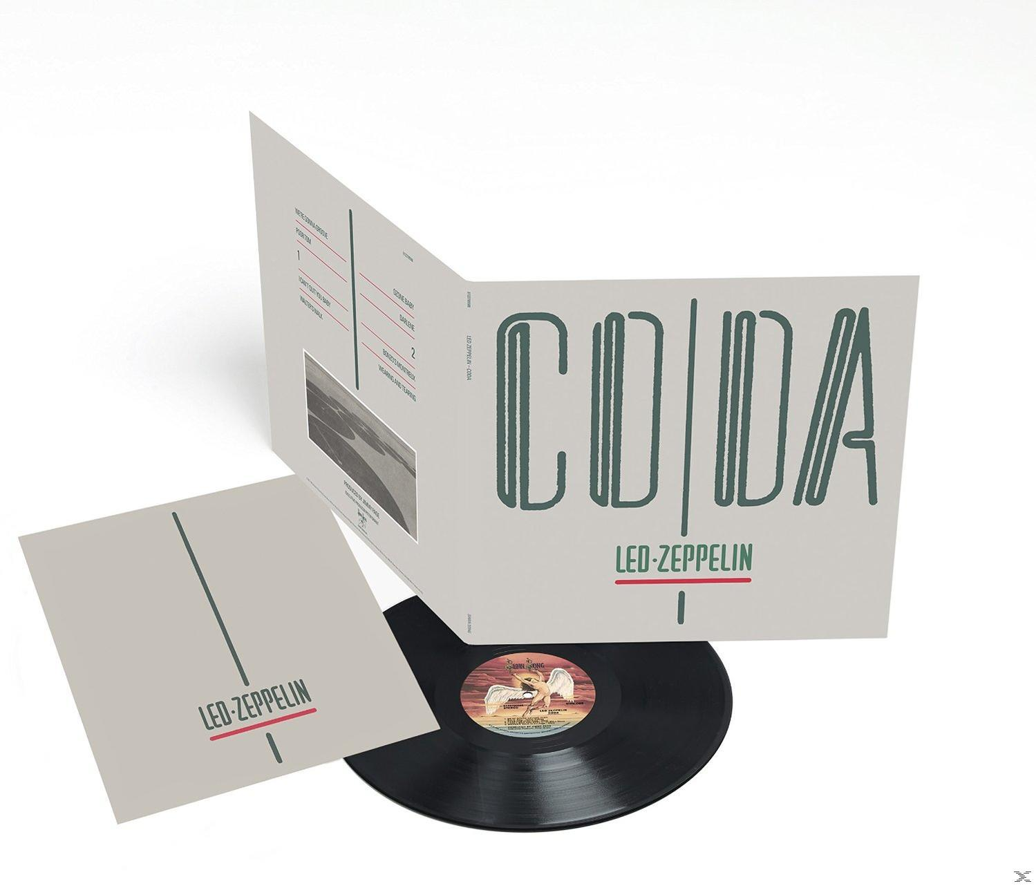 Led Zeppelins Coda-Album. Das Cover ist geöffnet und zeigt die Schallplatte darin.