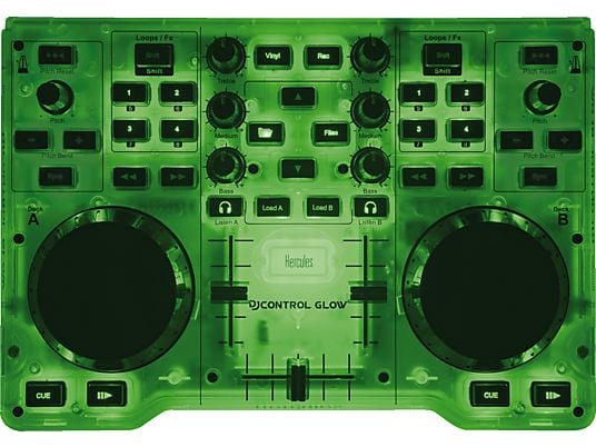 HERCULES DJ Control Glow green - Controllore DJ (Verde)