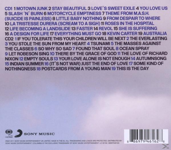 CD-Cover mit Text. Titelliste links. Albumtitel und Text auf weißem Hintergrund.