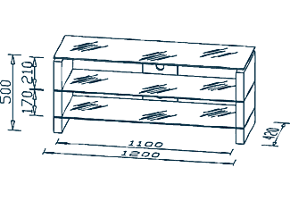 Maja 16404252 1640 Tv Mobel In Weiss Hochglanz Schwarzglas