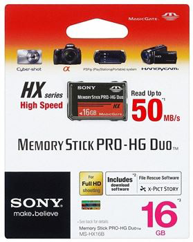 SONY MPE Carte mémoire PRO-HG Duo HX 16 GB (MSHX16B)