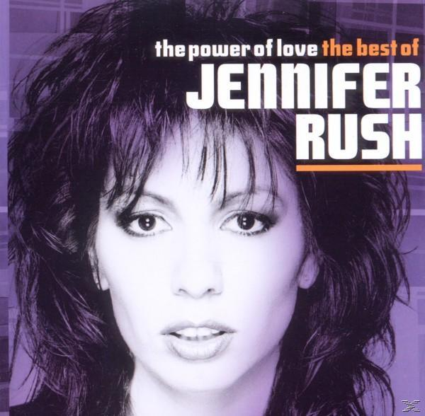 Album borító női arccal. 'The power of love' és 'JENNIFER RUSH' szöveg.