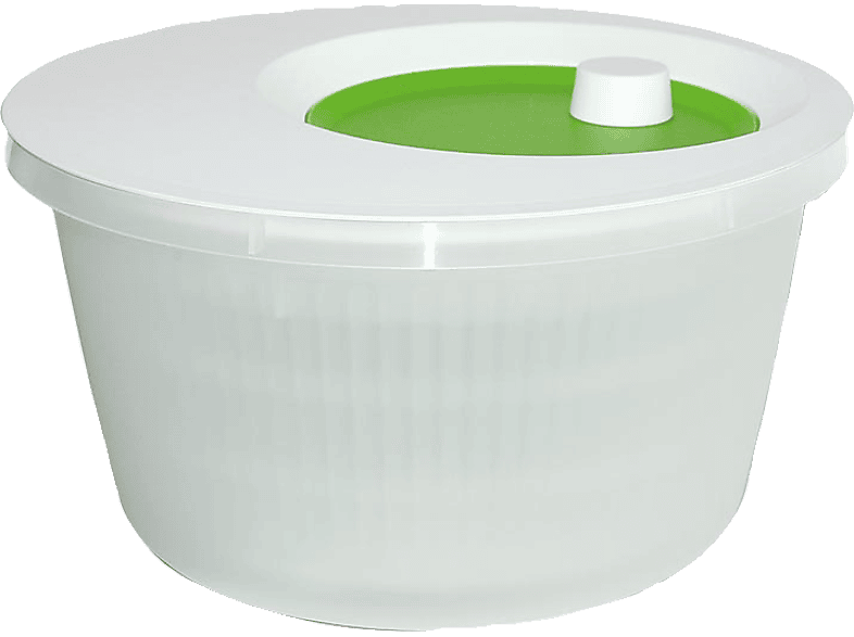 EMSA 505087 Basic Salatschleuder Weiß/Grün | Küchenhelfer