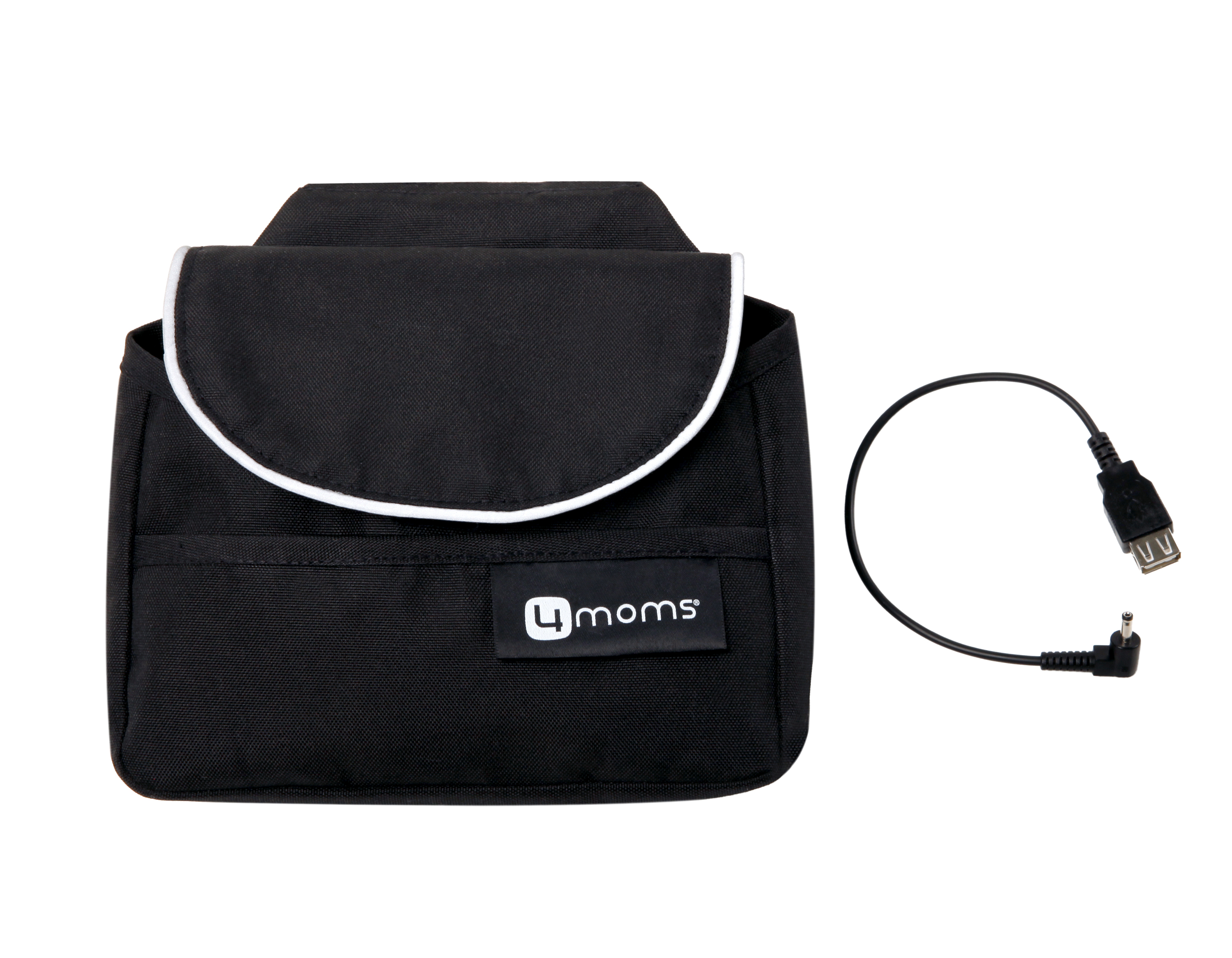4MOMS Origami Handytasche mit Ladekabel Handytasche mit Handy-Ladekabel Schwarz