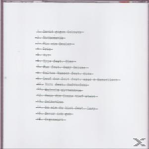 Album-Rückseite: Getippte Songtitel auf weißem Papier.
