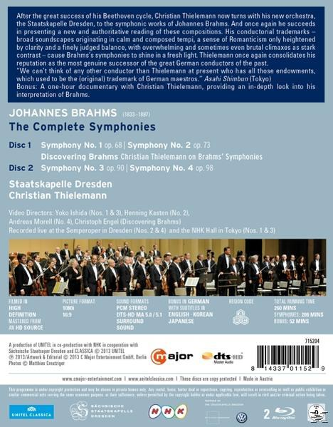 Sinfonien Christian/sd - 1-4 *, (Blu-ray) - Thielemann