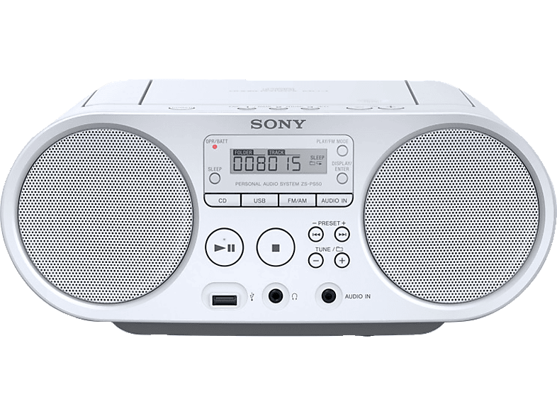 SONY MPE Draagbare radio CD Boombox (ZSPS50W.CED)