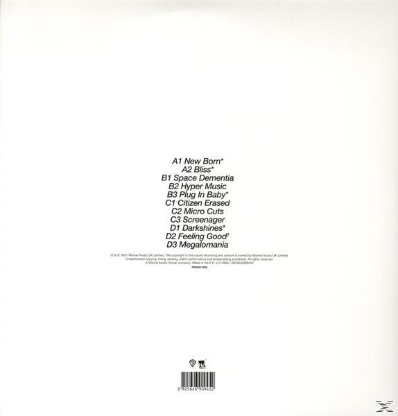 Weißes Albumcover mit Trackliste. Text ist schwarz.