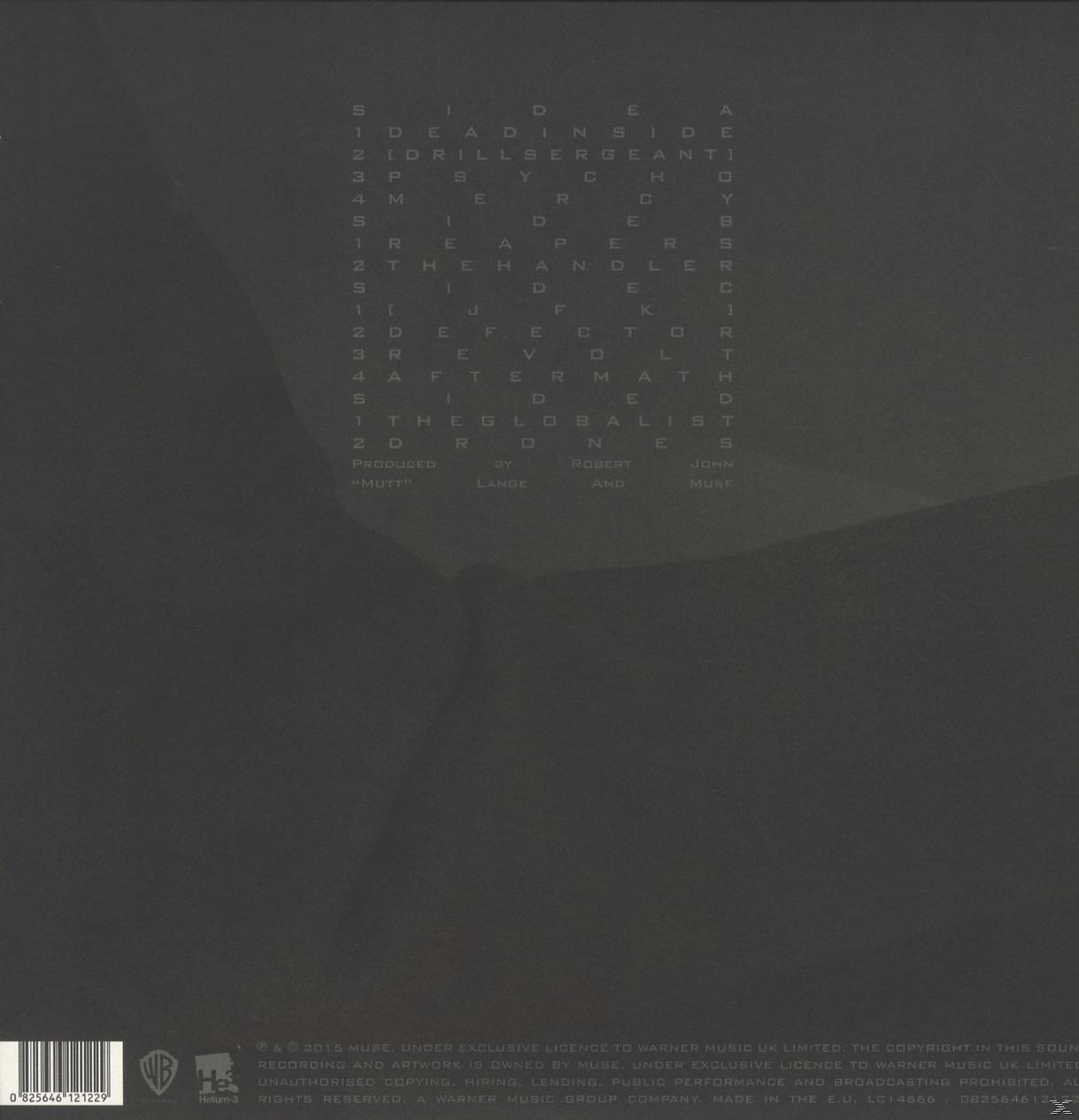 Album-Rückseite mit Titelliste. Text auf dunklem, grauem Hintergrund.