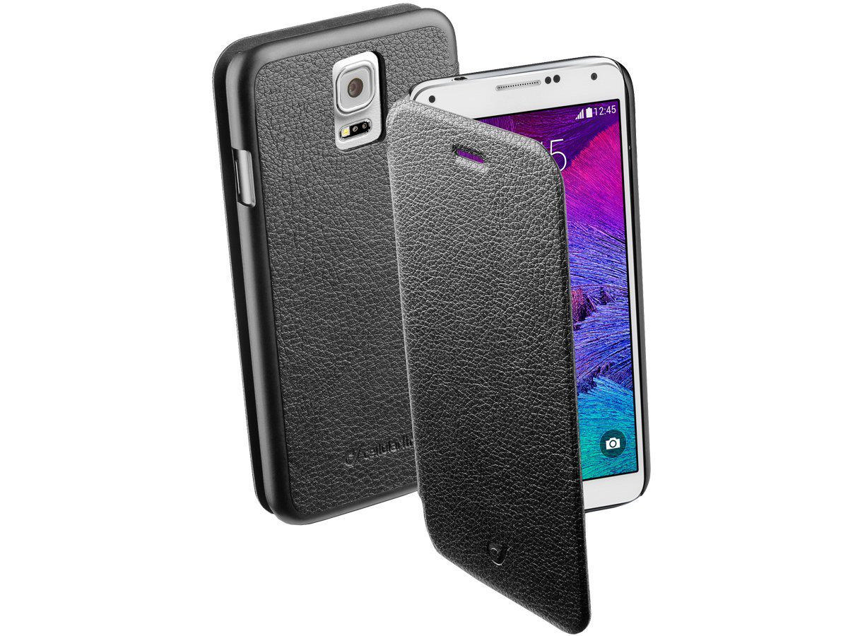 CELLULAR LINE Book Mıknatıslı Deri Samsung Galaxy Note 4 Uyumlu Kılıf Siyah