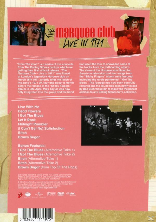 The Rolling Stones - From The Vault-The Marquee-Live In 1971  - (DVD)