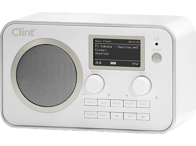 CLINT L1 Radio, Digital Radio, DAB+, DAB, Weiß | DAB/DAB+ Radios