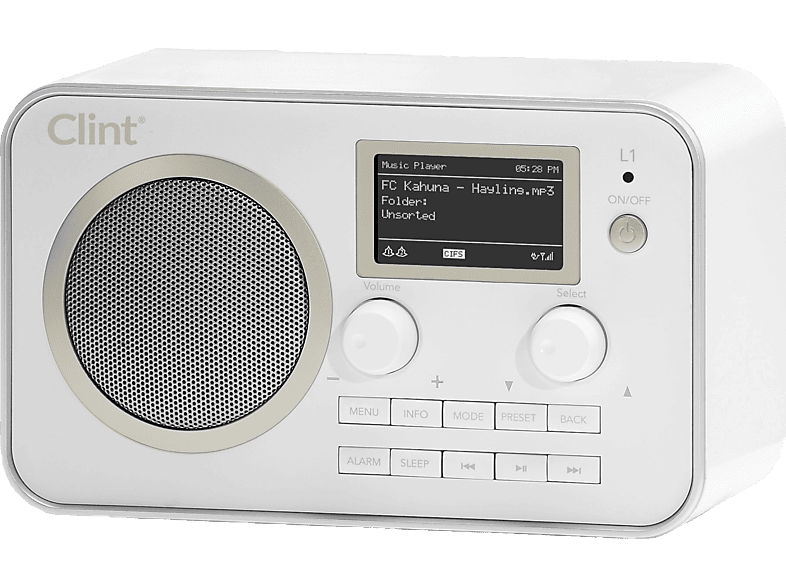 CLINT L1 Radio, Digital Radio, DAB+, DAB, Weiß DAB/DAB+ Radios MediaMarkt