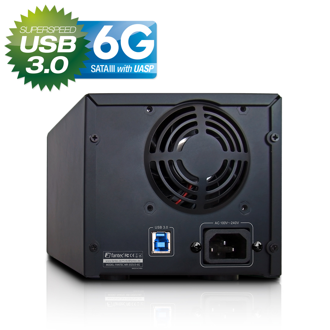 FANTEC 1685 MR-35DU3-6G Festplattengehäuse 3,5 Zoll Schwarz}