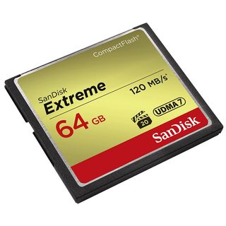 SANDISK Extreme UDMA 7 - Compact Flash-Cartes mémoire  (64 GB, 120, Gris/Or)