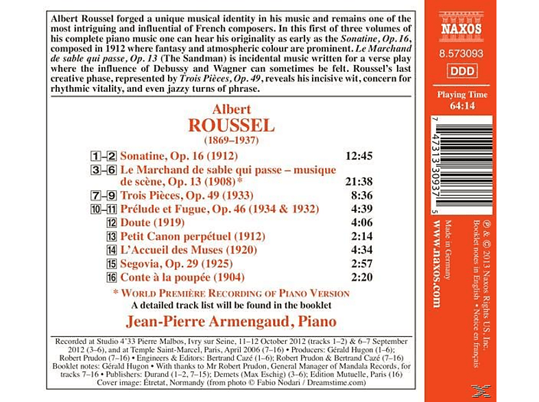 Thumbnail - Jean Pierre Armengaud - Klaviermusik Vol.1 (CD)