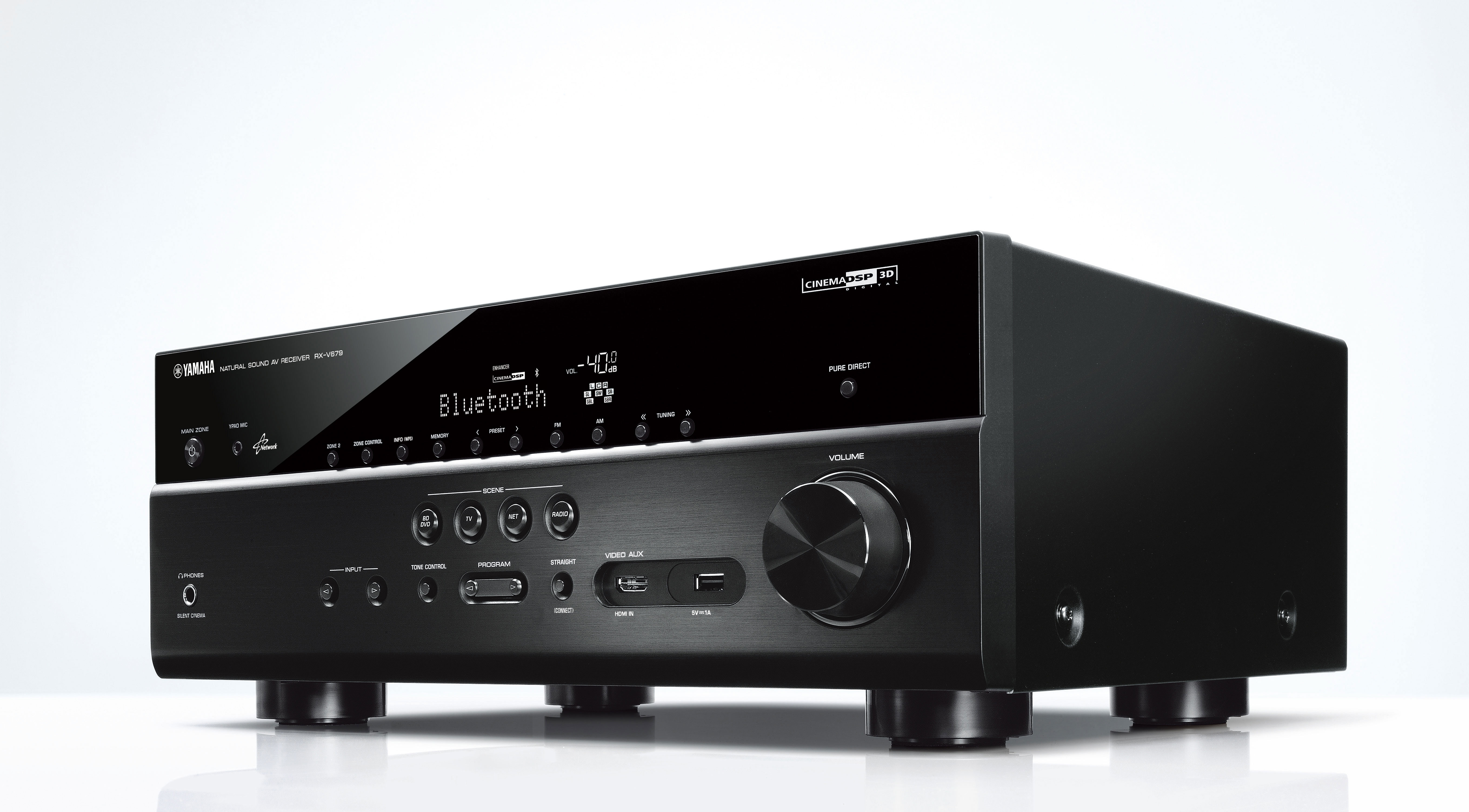 YAMAHA RX-V679 AV-Receiver (7.2 Kanäle, 150 Watt pro Kanal, Schwarz)