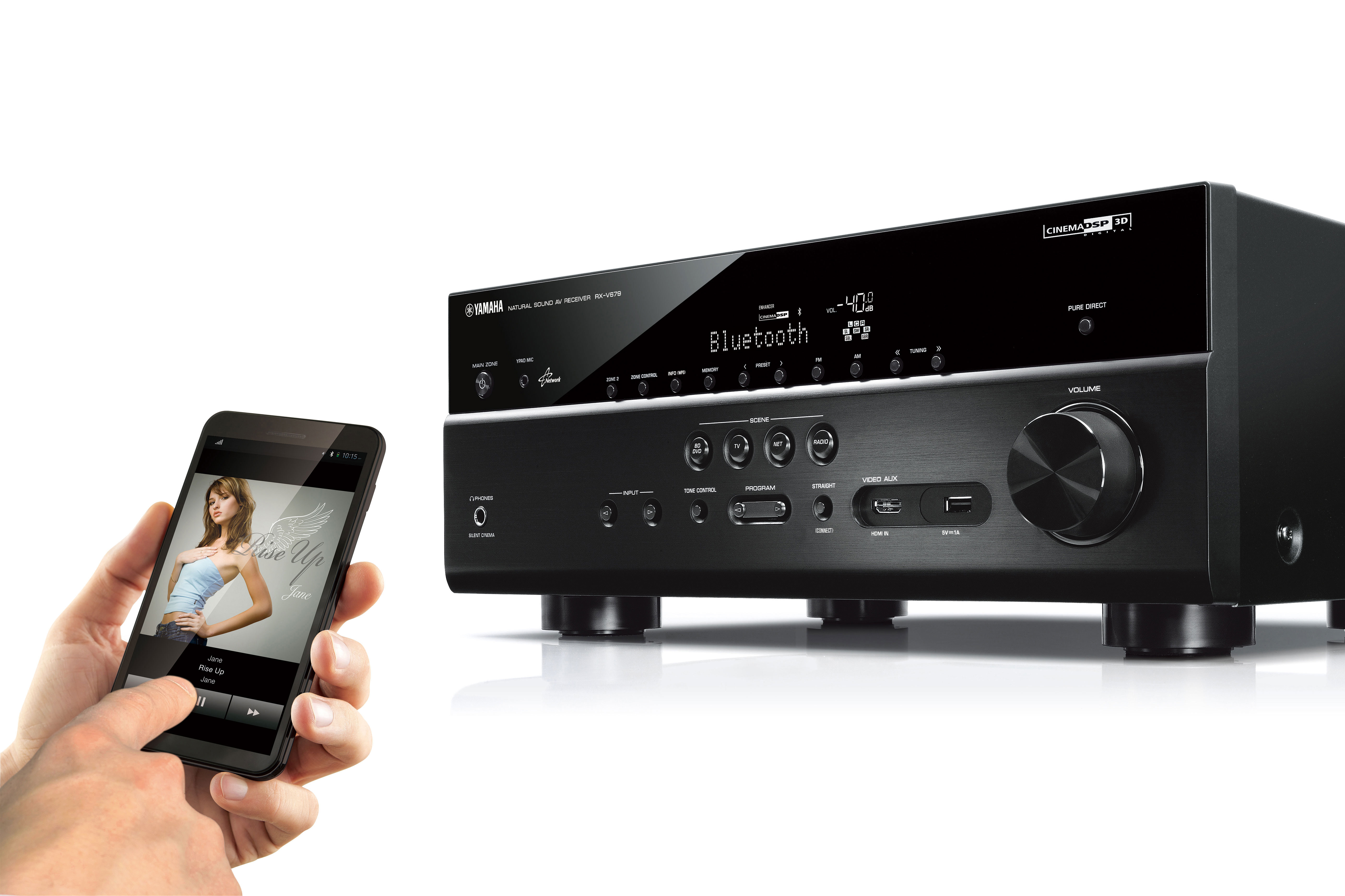 YAMAHA RX-V679 AV-Receiver (7.2 Kanäle, 150 Watt pro Kanal, Schwarz)