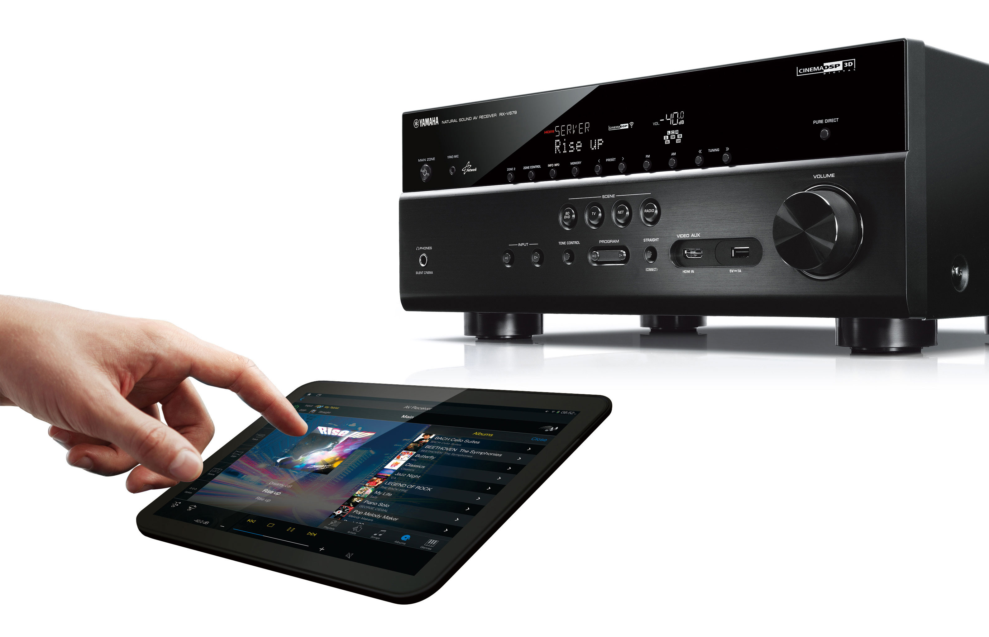 YAMAHA RX-V679 AV-Receiver (7.2 Kanäle, 150 Watt pro Kanal, Schwarz)
