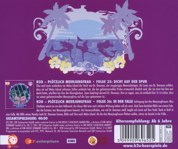 DVD-Cover: Meerjungfrauen und Text auf lila Hintergrund. Text auf Deutsch.