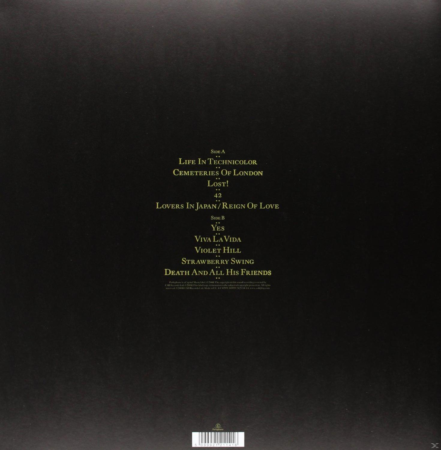 Donkere albumhoes met tracklist details.