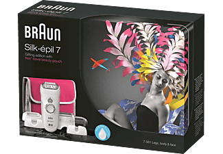 Depiladora - Braun 7561 Tecnología Close-Grip, Luz Smartlight, Varios accesorios