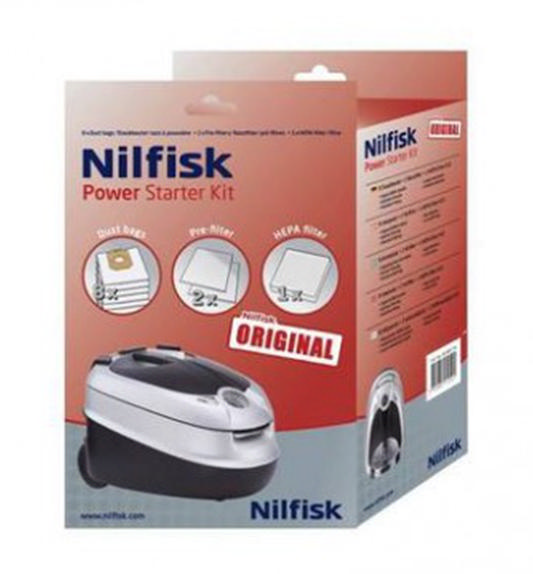 NILFISK Power Serisi Kit HEPA13 (8 adet Toz torbası + Ön filtre + Hepa13 filtre )