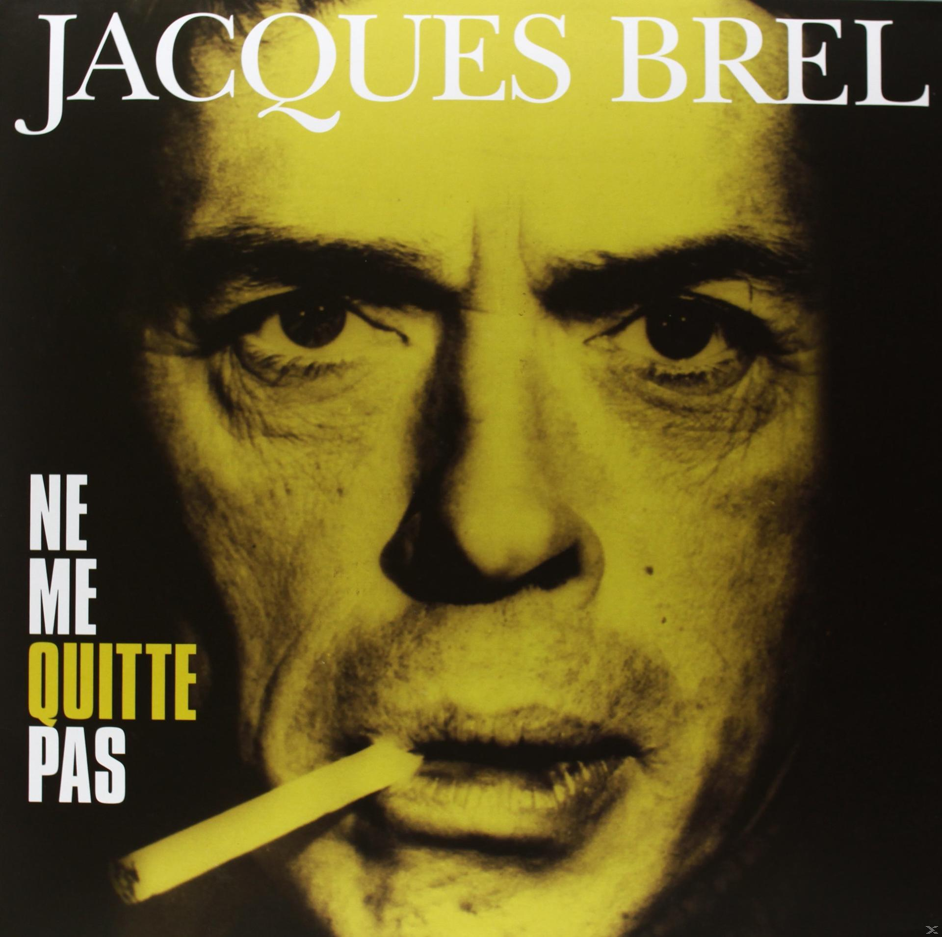 Jacques Brel album borítója, egy komoly férfi, szöveggel.