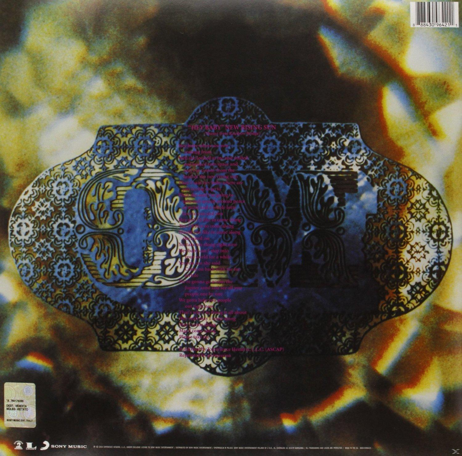 Albumcover: Dekoratives Design in Blau, Gold und Weiß, mit Songtexten und Albumtitel.