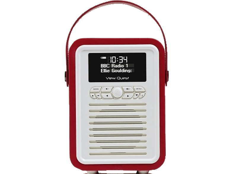 VIEW QUEST Draagbare radio DAB+ FM Retro Mini Red (VQ-MINI-RD)