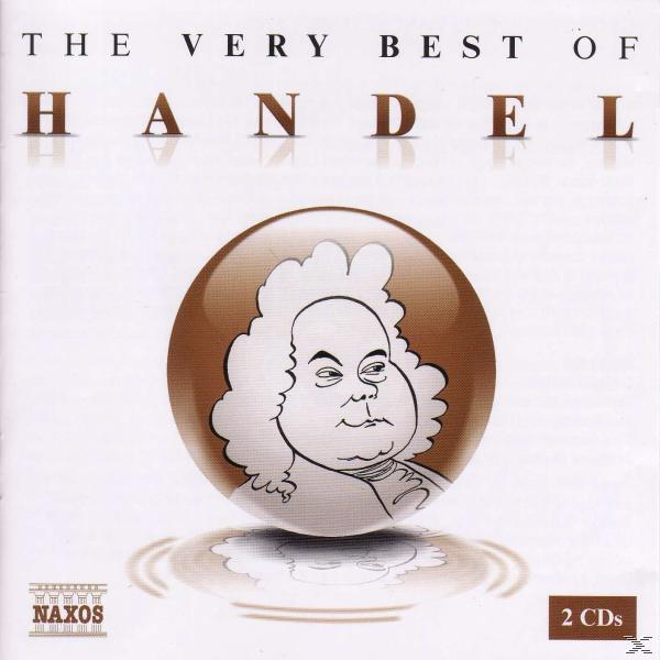 Albumcover, The Very Best of Handel, ein Cartoon-Porträt in einer Blase.