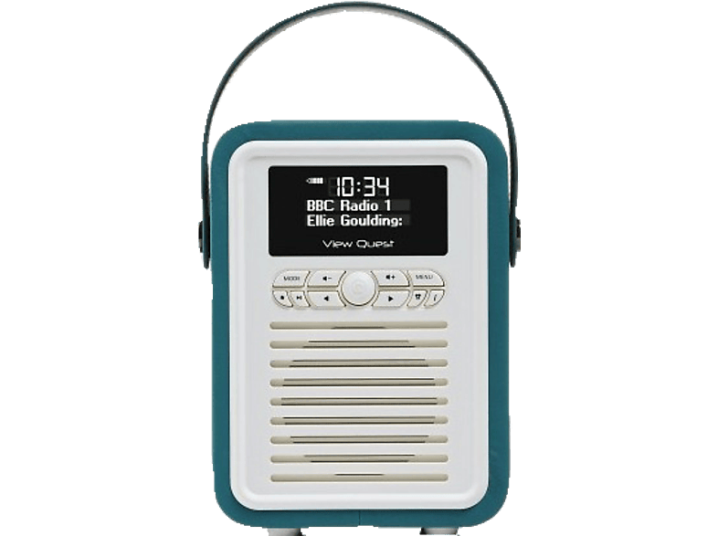 VIEW QUEST Draagbare radio DAB+ FM Retro Mini Teal (VQ-MINI-TL)